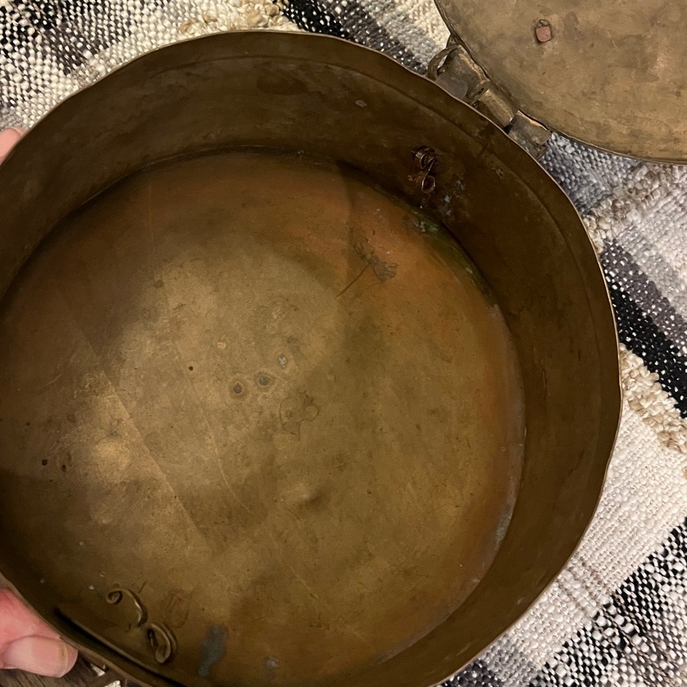 Antique Chapati Copper India Betel Box - Picture 14 of 17